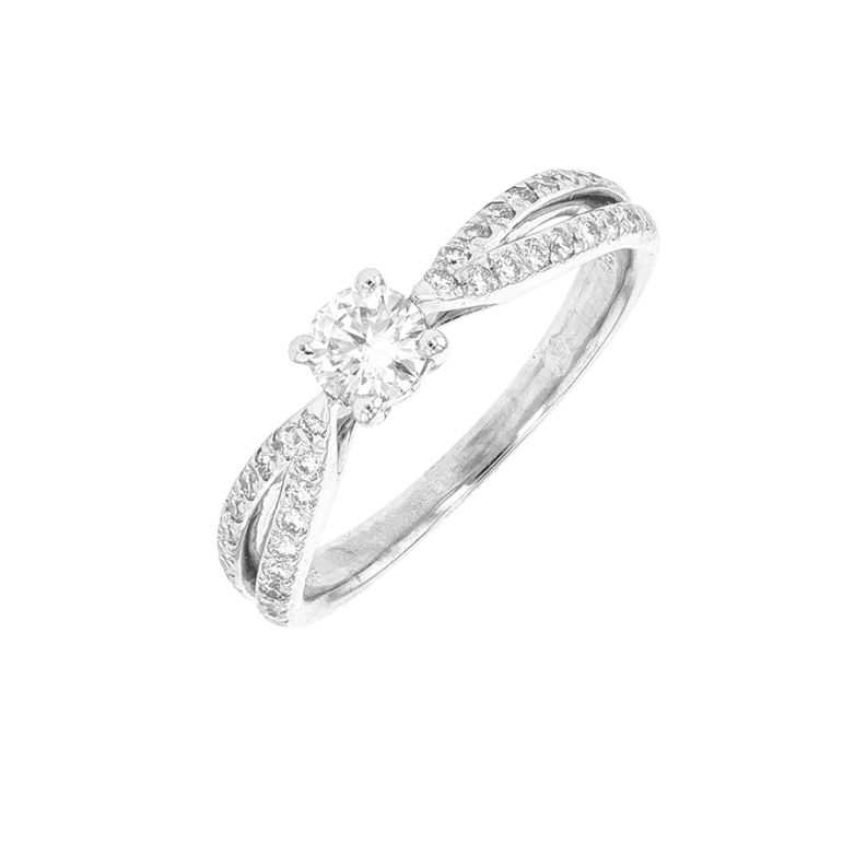 Acheter Bague diamants 0.57 carat or blanc 3.21g Comme neuf - 1200,00 € Bague diamants 0.57 carat or blanc 3.21g Comme neuf - reconditionné disponible sur Gemme Les Bijoux